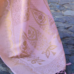 Lavender & Gold-Toned Woven Design Zari Silk Blend Banarasi Saree