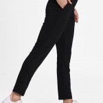 Women Black Solid Cotton Track Pants